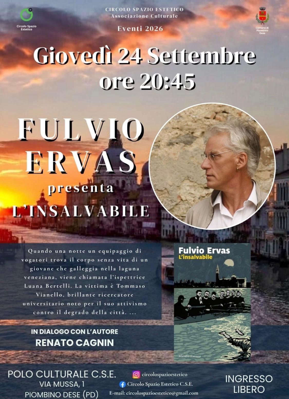 Clicca per ingrandire Fulvio Ervas presenta "L'INSALVABILE"
